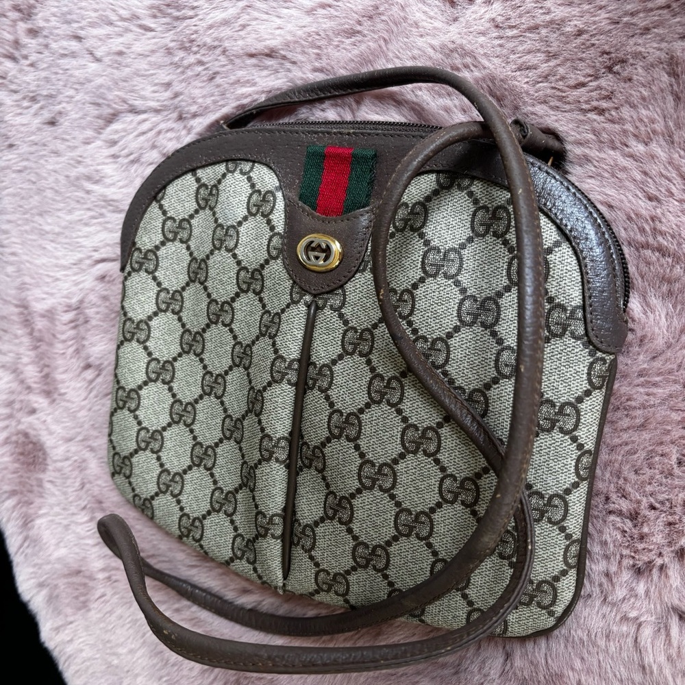 Gucci Beige and Brown Crossbody Bag